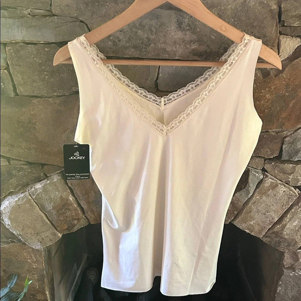 Jockey Women's Ivory Lace Camisole XX-Large; No Panty Line Promise Shaper